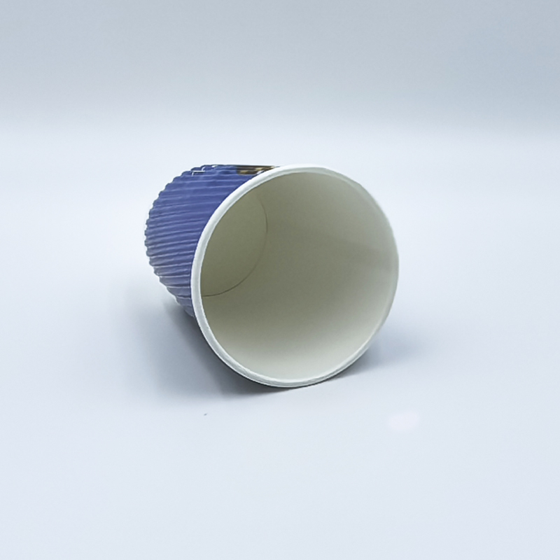 Биоразлагаемая бумажная чашка 8oz с рифлеными стенками