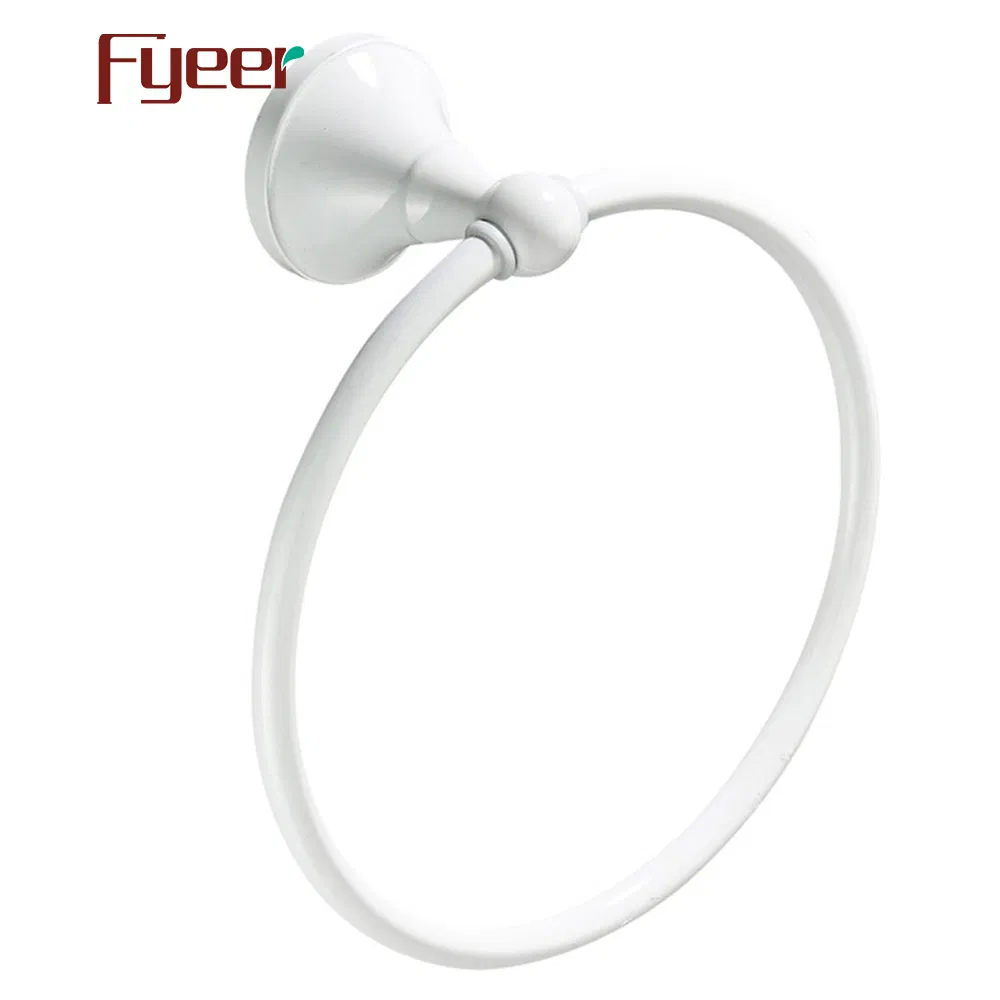Латунное кольцо для полотенец Fyeer White Brass