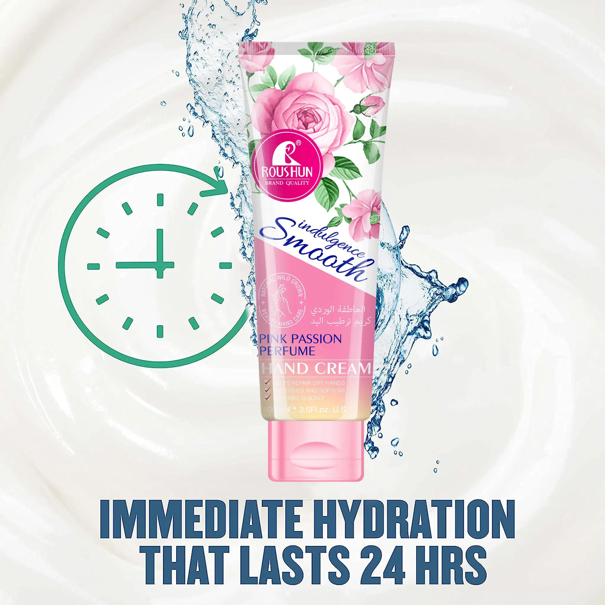 Roushun Protective Whitening Smoothing Hydration Moisturizer Nourishing Rose Hand Cream Used for Skin