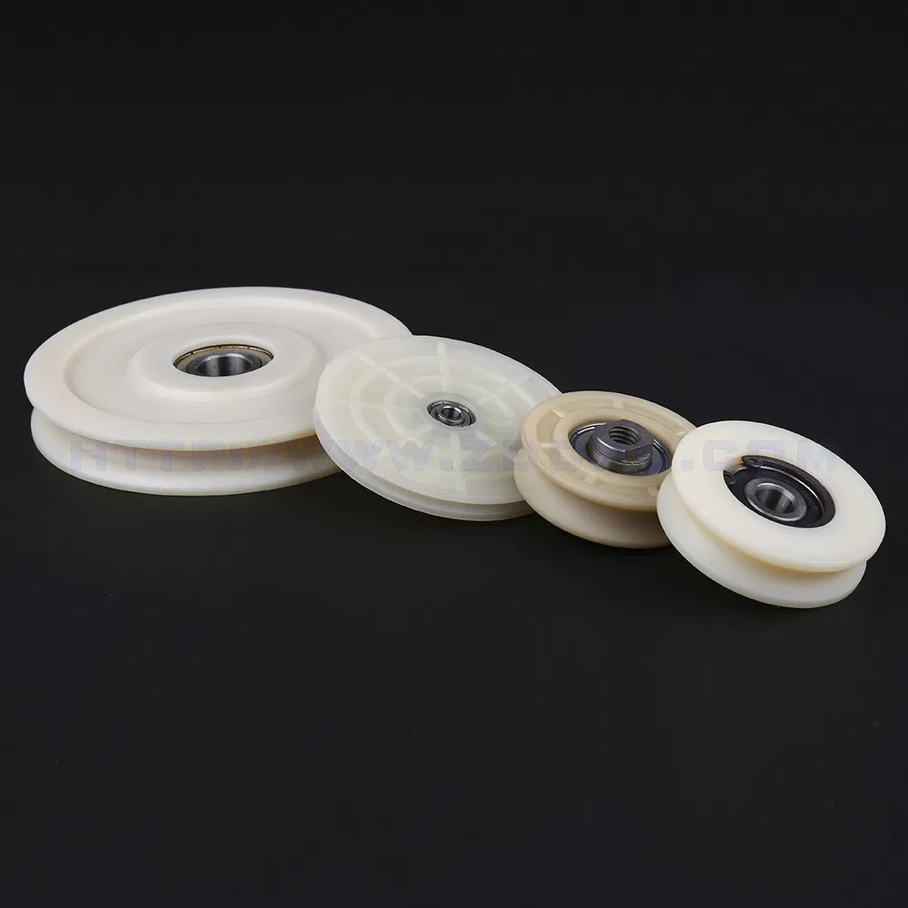 Colorful Practical Plastic Nylon Guide Pulley Wheel / POM Bearing Sheave Pulley