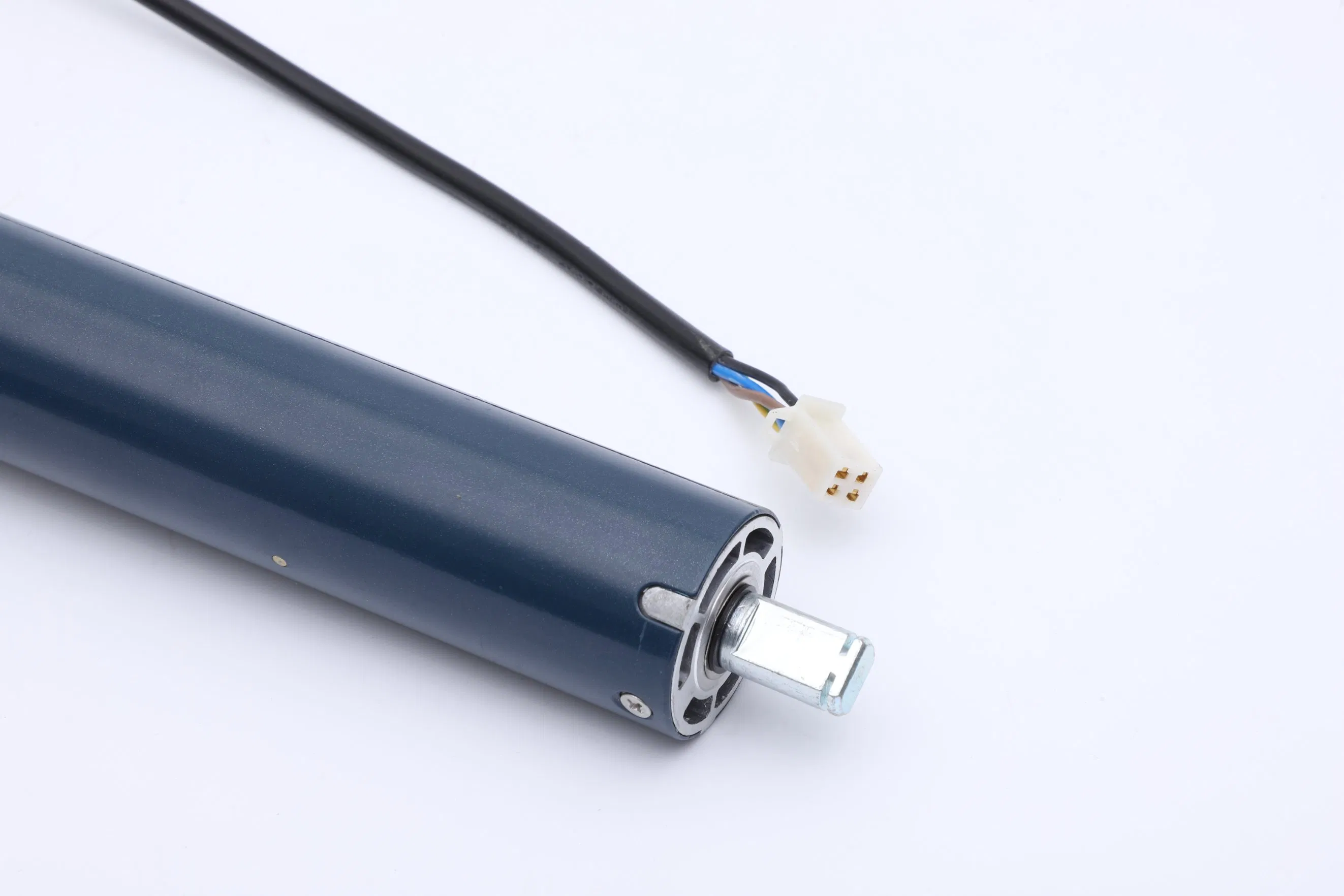 Compact 45mm Hand-Crank Tube Motor with Extended Shaft Flexible Installation