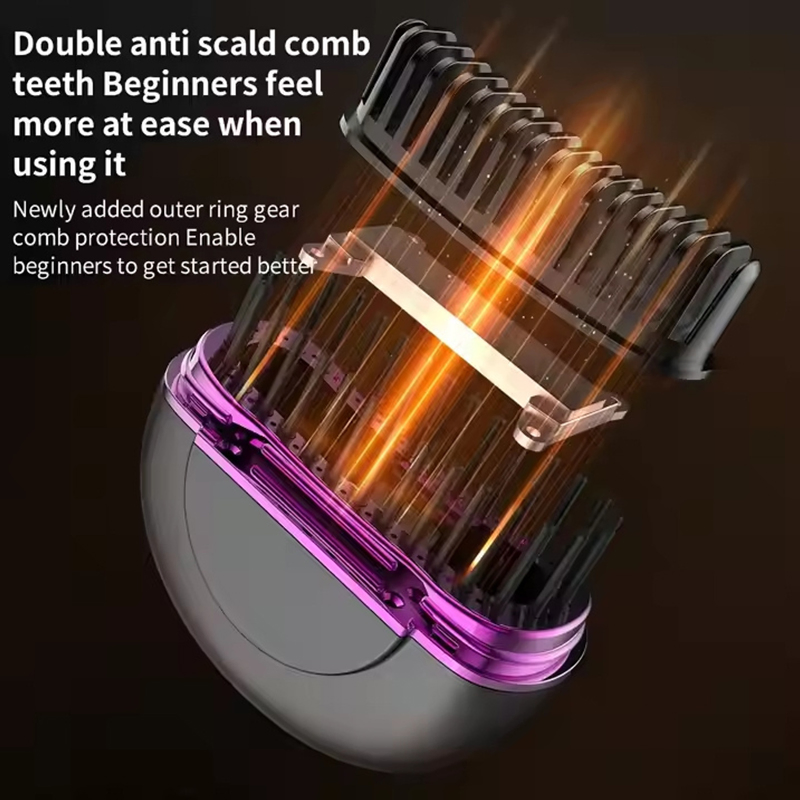 Portable Cordless Hair Straightener Brush with 3 Temperature Settings