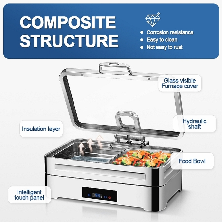 Corrosion-Resistant Stacked Hydraulic Round Electric Food Warmer Breakfast Buffet Stove