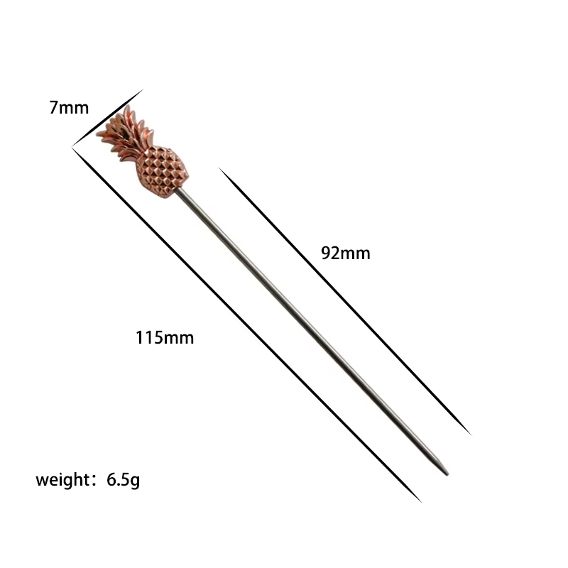 Stainless Steel 304 Bar Accessories Fruit Drink Garnish Martini Pick Fruit Stick Bar Tool