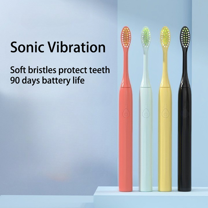 Ultra-Slim and Light Portable Adult Electric Toothbrush for Travel and Business Trips Battery-Powered Sonic Toothbrush with Travel Case