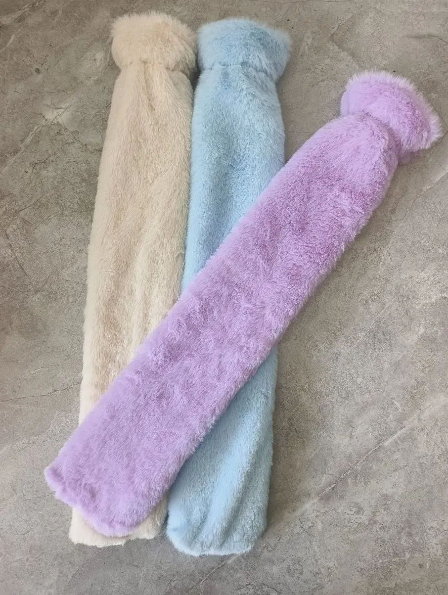 Multifunction Long Hot Water Bottle with Super Soft Cover Luxury Thermotherapy 2L Pure Natural Rubber