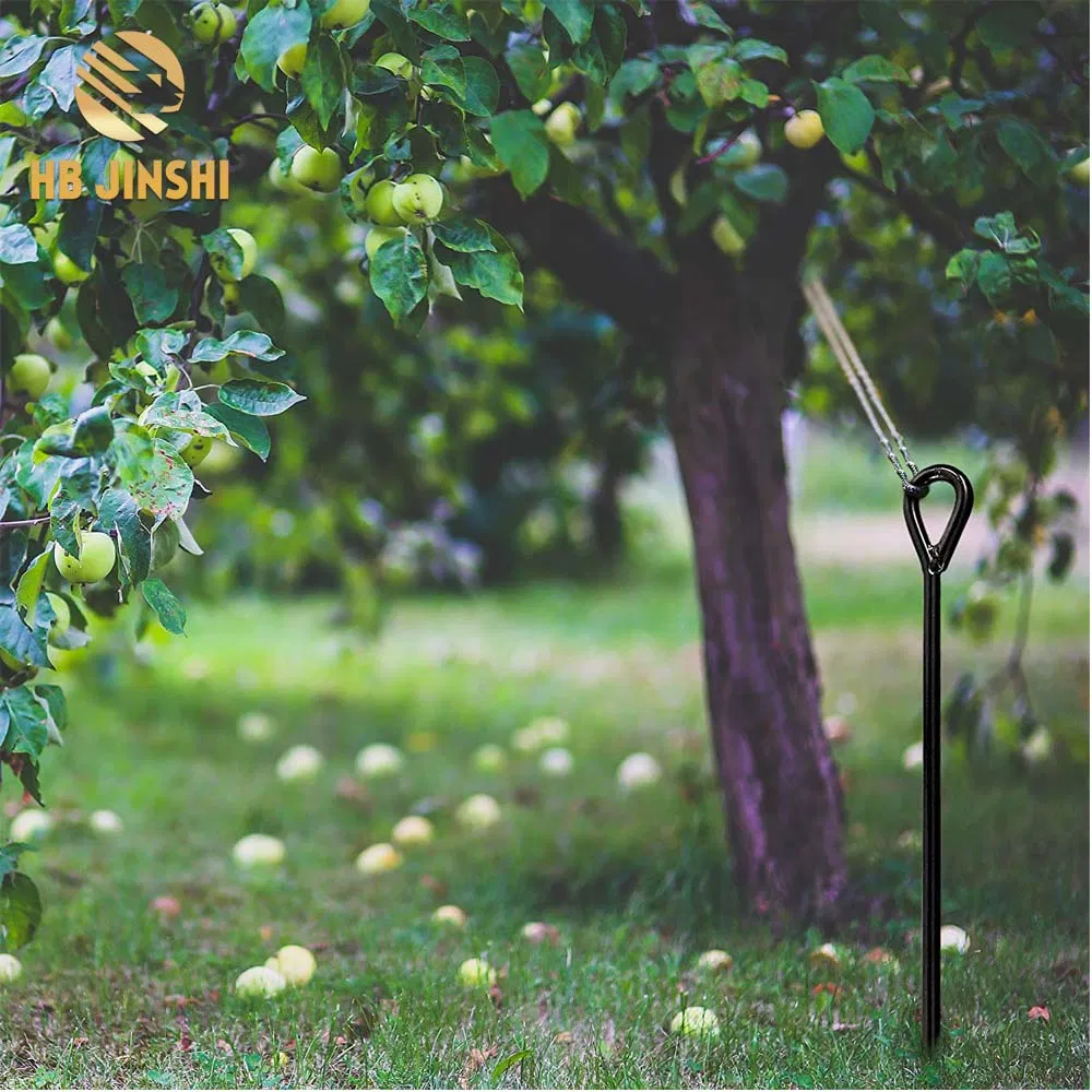 15"X3"Heavy-Duty Powder Coated Red Color Concrete Post Earth Helix Ground Screw Pole Anchor