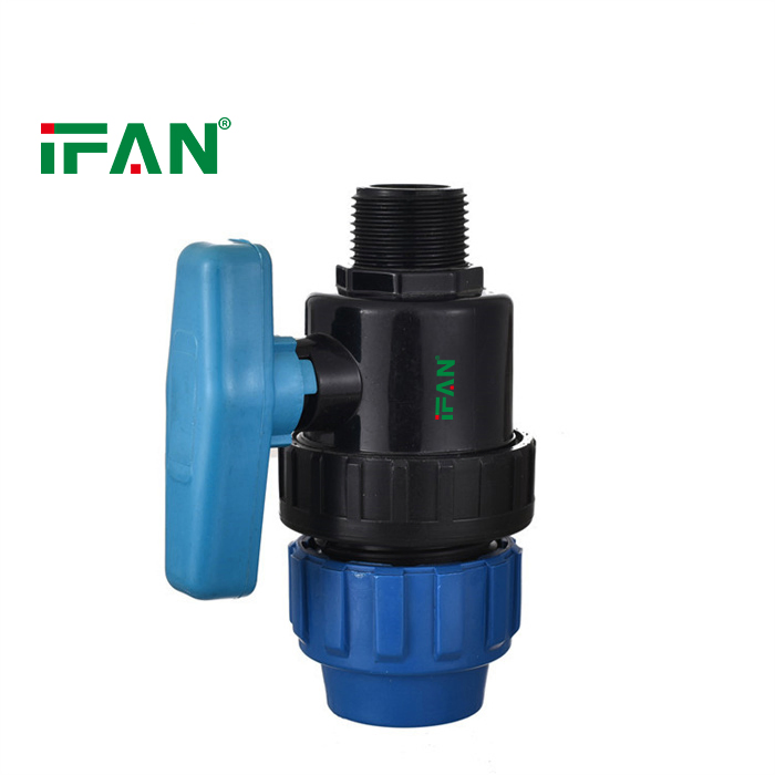Ifan Customized PP Compression Fitting 20-63mm HDPE Compression Fittings Female Tee HDPE Pipe Fittings