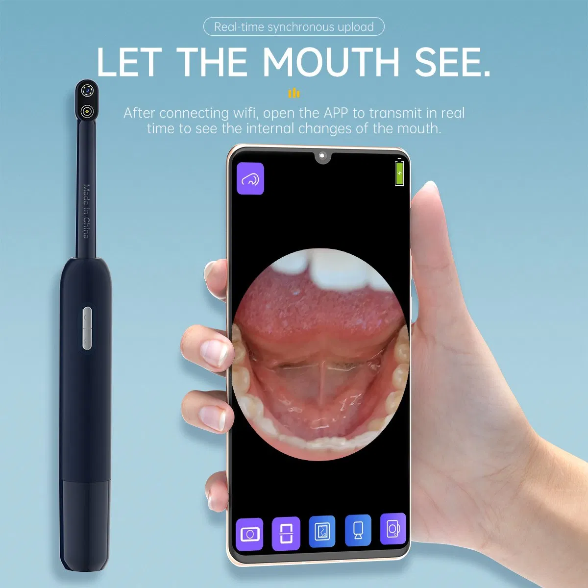 Portable WiFi Wireless Visual Oral Camera 1080P HD Dental Exam Mirror Tooth Stains Care Dental Intraoral Camera Tooth Tool Device Z70