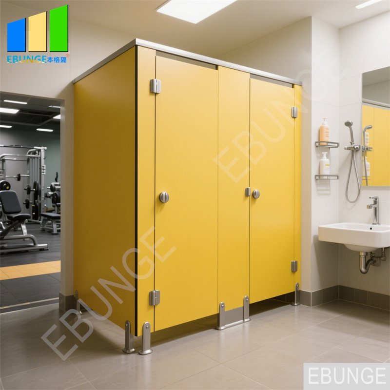 Modern Style Waterproof HPL Laminate Toilet Partition Commercial Restroom Privacy Stall