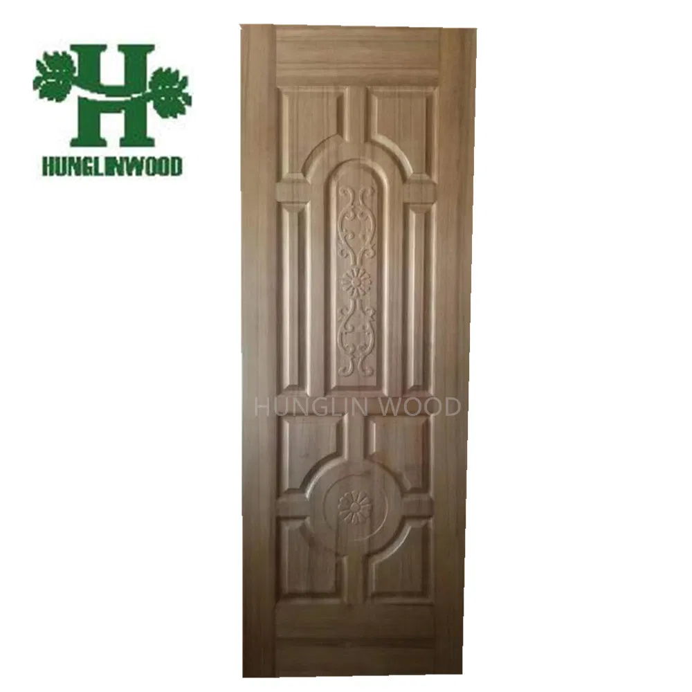 Natral Veneer Sapele HDF Moulded Doorskin Melamine Door Panel/Skin