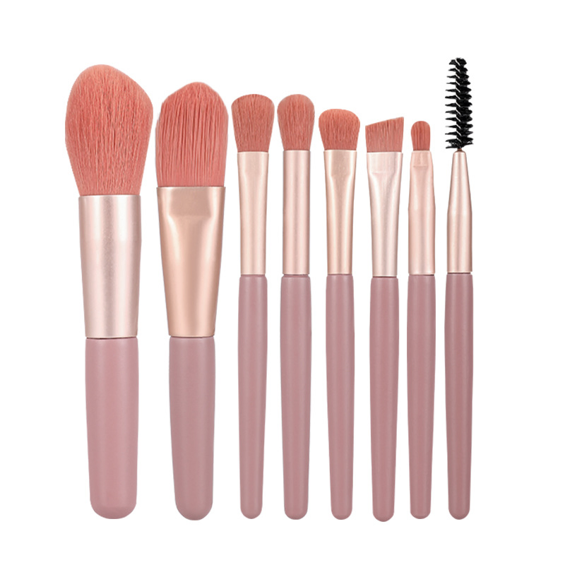 Mini Version 8PCS Makeup Brush Set Portable Travel Set Soft Hair Eyeshadow Brush Foundation Brush