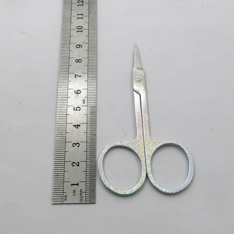 Stainless Steel Colorful Coated with Glitter Beauty Scissors Eyebrow Facial Eyebrow Eyelash Hair Beauty Makeup Beauty Accessories Tools