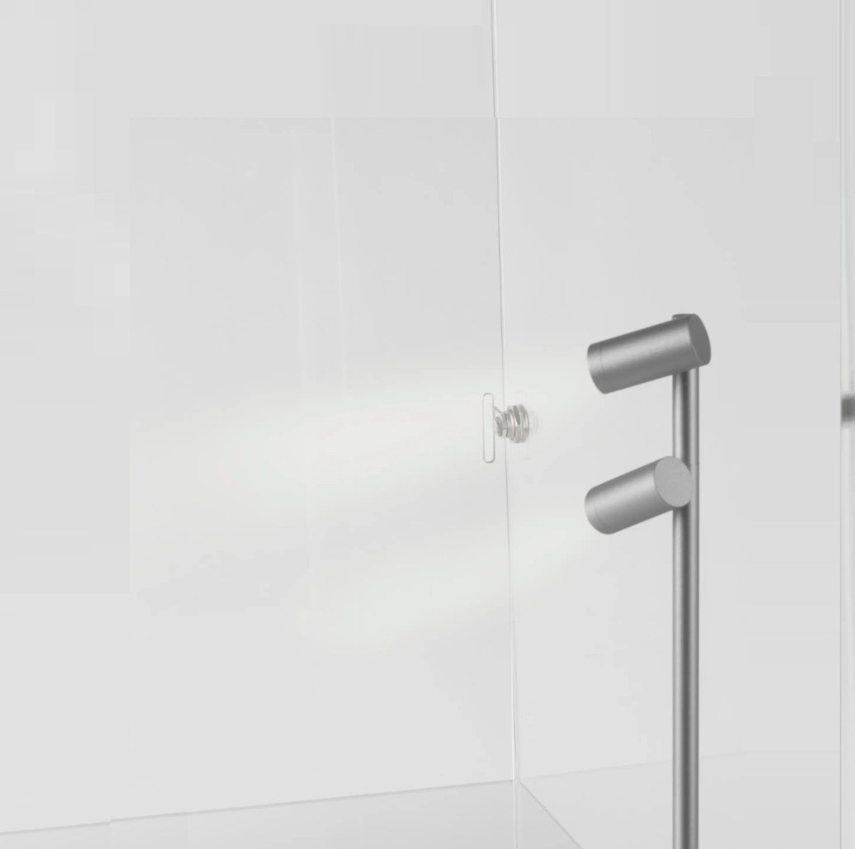 Counter Showcase White with LED Light Sneeze Guard Custom Acrylic Displays Product Display for Cosmetic and Jewelry