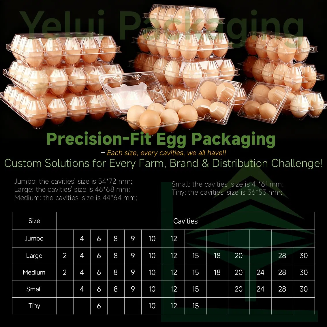 Пластиковая упаковка для яиц на 10 ячеек
