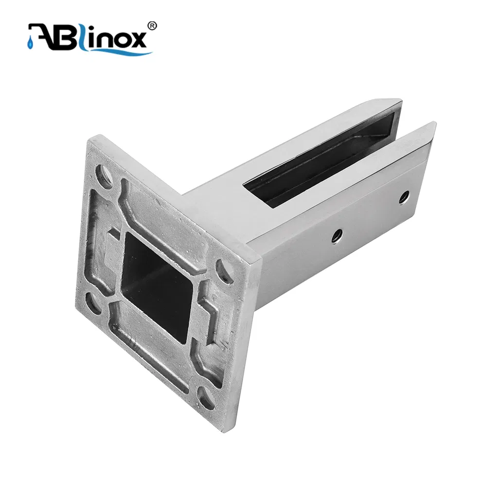 Ablinox Custom Stainless Steel Casting Safe Glass Clamp Silver Hinge for Balcony/Staircase/ Handrail