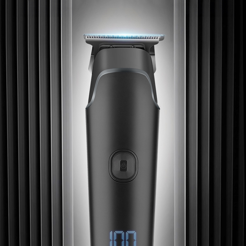 New LCD Digital Display Men's Hair Clippers Salon Carving Electric Push Clippers