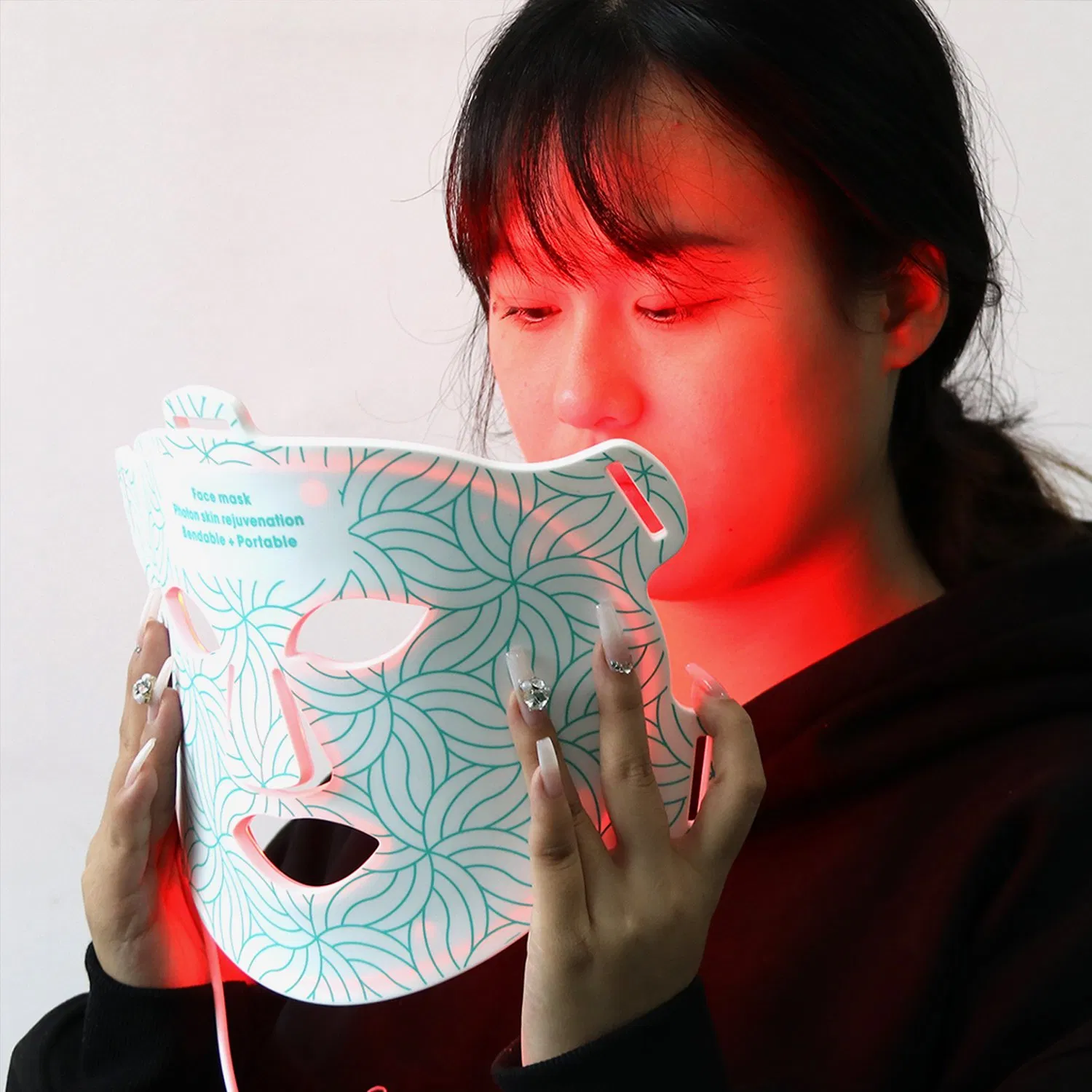 Custom Silicone LED Face Mask Red Light Therapy Mask for Skin Tightening