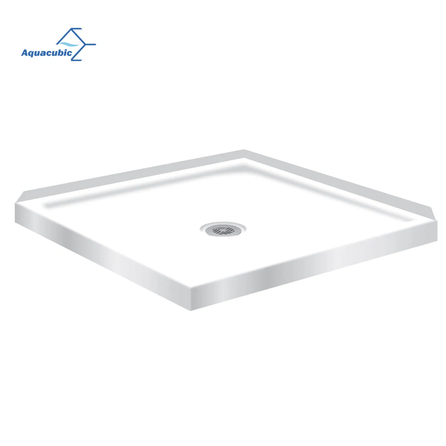 Auqacubic Square ABS Resin Shower Tray Shower Base Portable Pan Floor Fiberglass Shower Tray