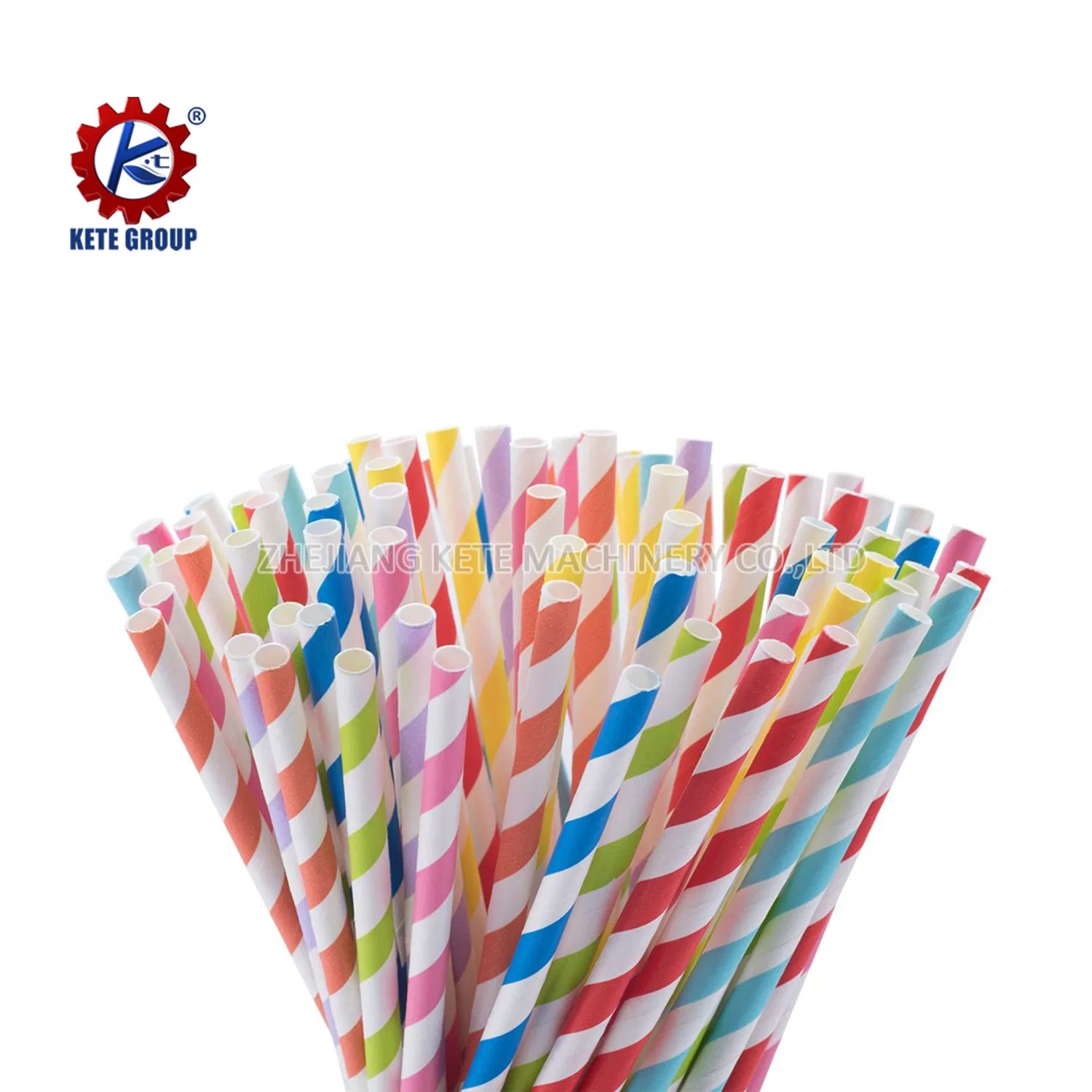 Custom Drink Tubes Cocktail Paper Straw Multicolor Stripe Straw for Birthday Party Drinks