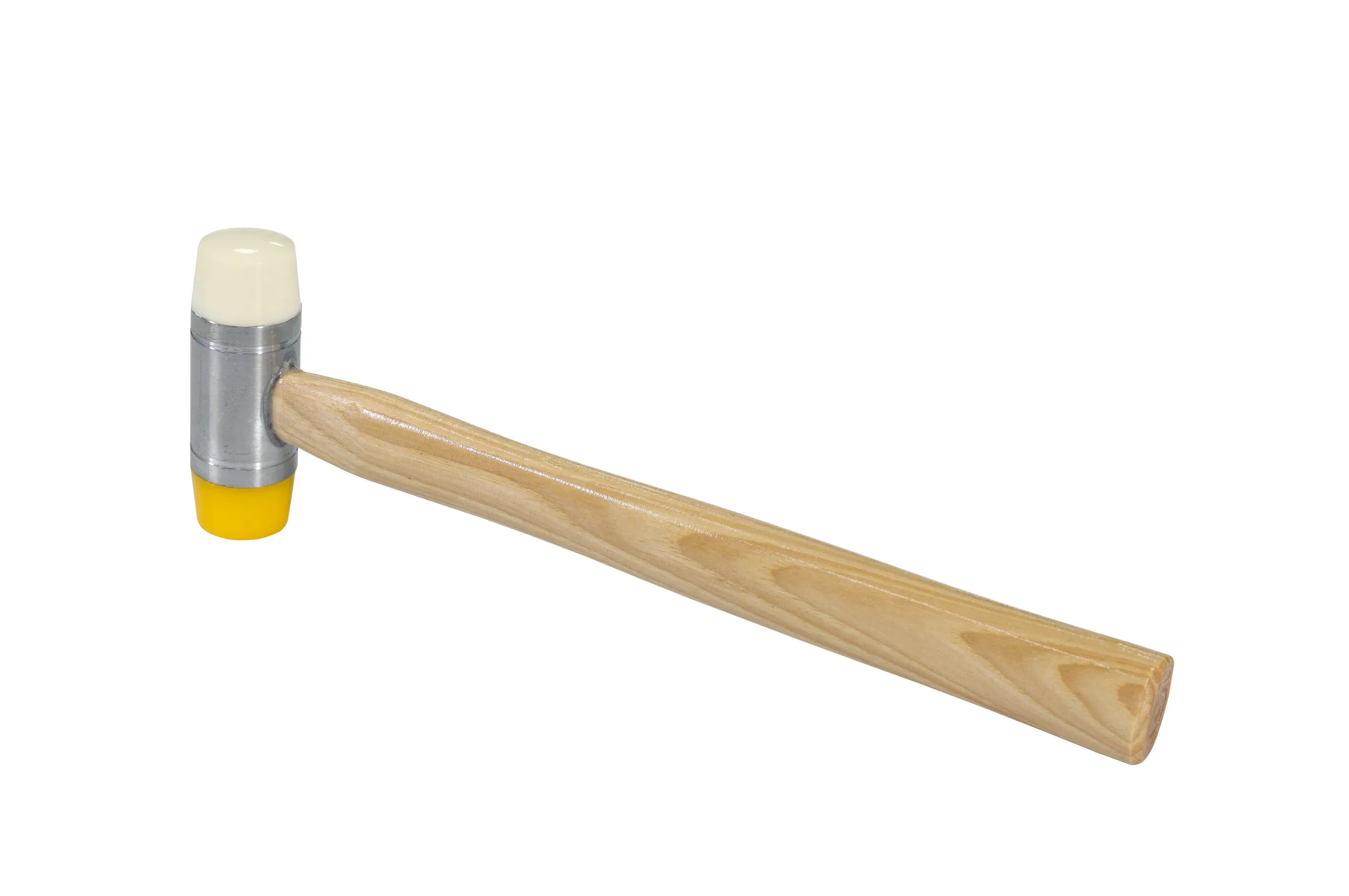 Double-Face Rubber Mallet Hammer with Hard Tips and Durable Wood Handle