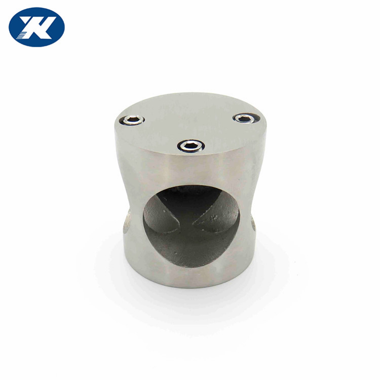 Public Toilet Shower Room Partition Fittings Stainless Steel Casting Pipe Fixing Clip Union Tee