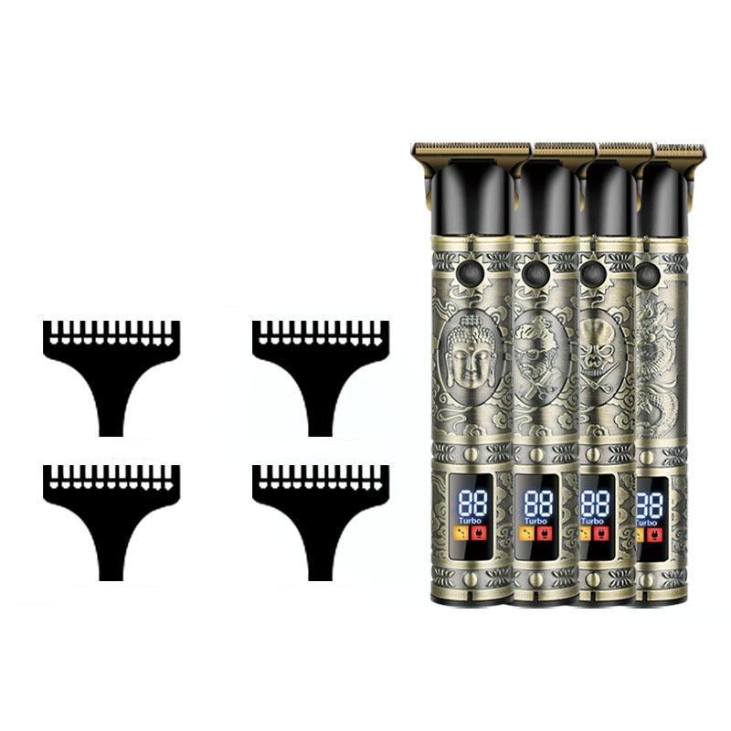 Electric Metal Body Wireless Hair Clipper Rechargeable Beard Trimmer