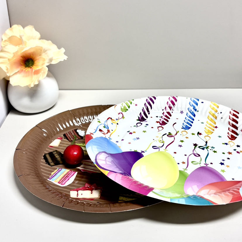 Disposable Paper Trays Cake Plates Custom Patterns