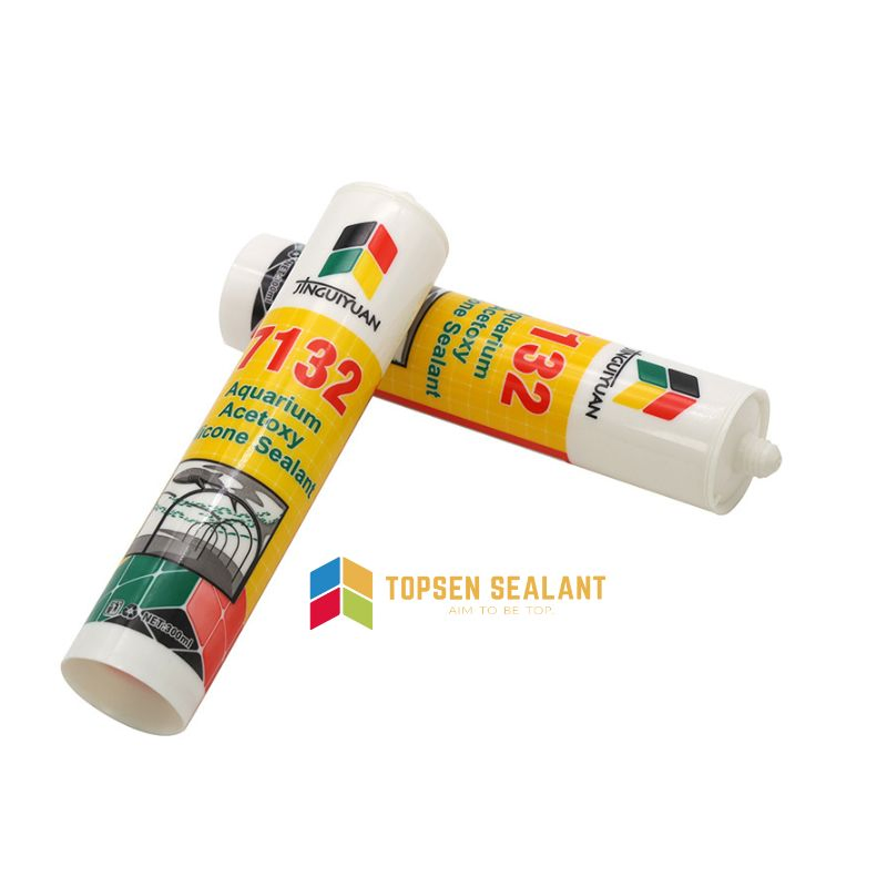 Topsen 7132 Fast-Curing Acetoxy Silicone Sealant Adhesive for Construction & DIY