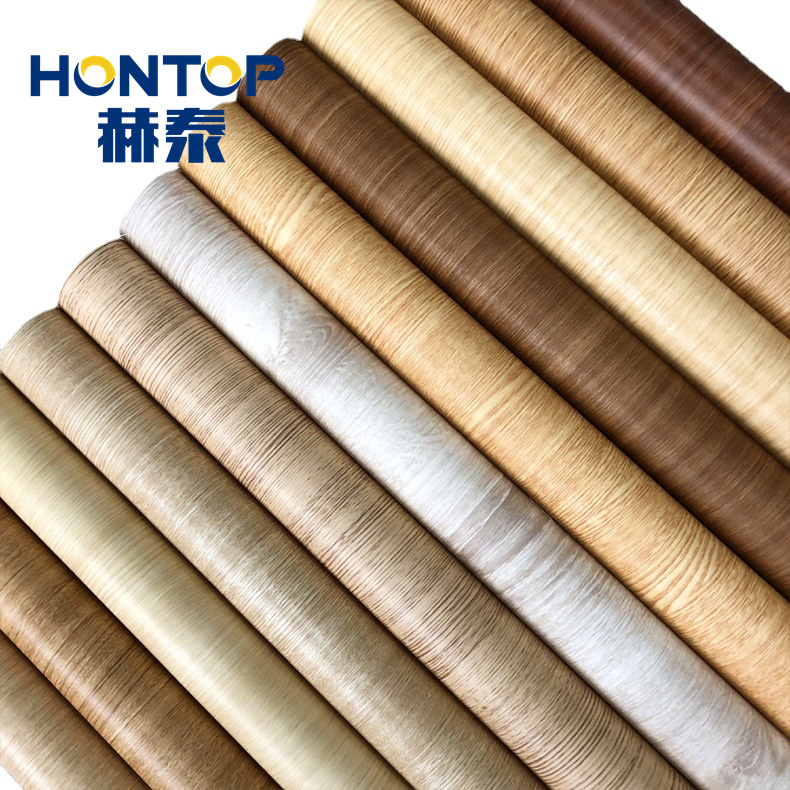 Interior PVC Not Self Adhesive Laminating Wood Textured Decorative Film for Wall Panel Covering