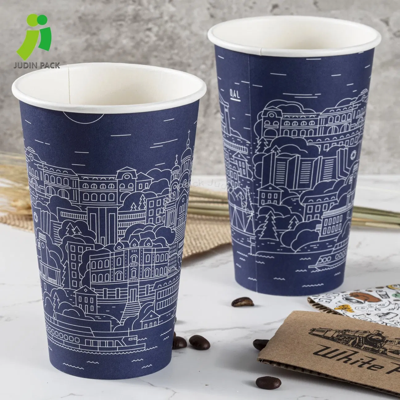 12 Oz Disposable Single Wall Paper Cup for Hot Coffee Drink