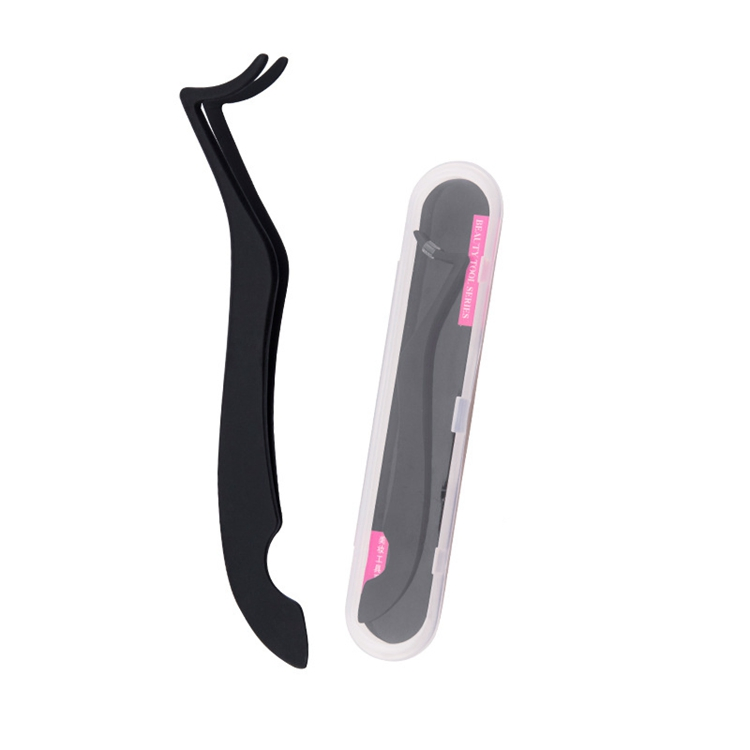 Private Label Stainless Steel False Eyelash Tweezers Lashes Applicator
