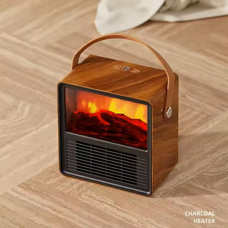 Portable Space Heater Electric Flame Heater Fireplace Warmer Appliance