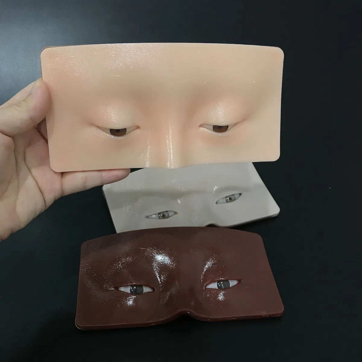 Simulated Face Silicone Makeup Board Reusable Eyebrow Eye Makeup Board Practice