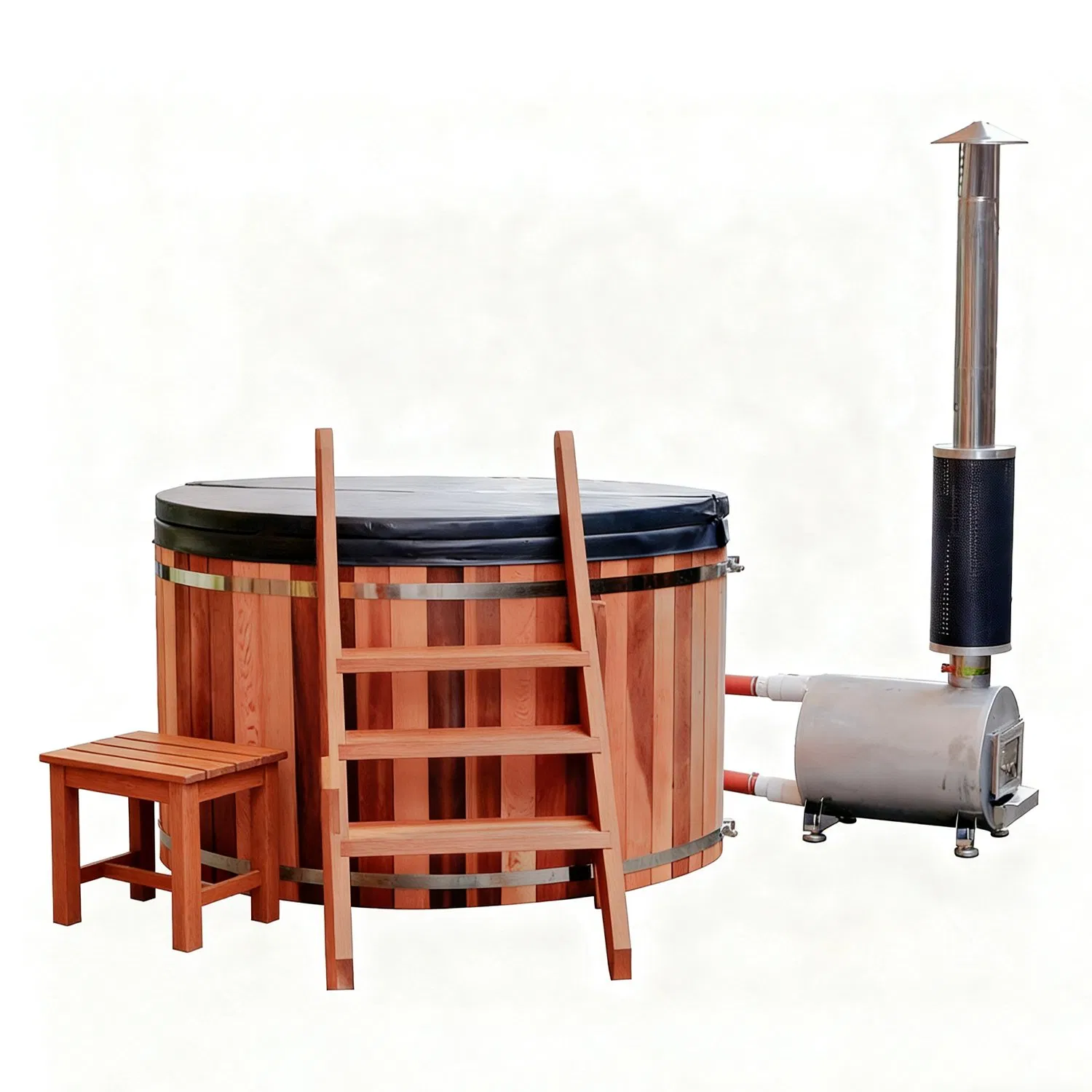Outdoor PVC Hot Tub Wood Fired Hot Tub High Quality Hot Tub Outdoor Use for Backyard Whosale Price