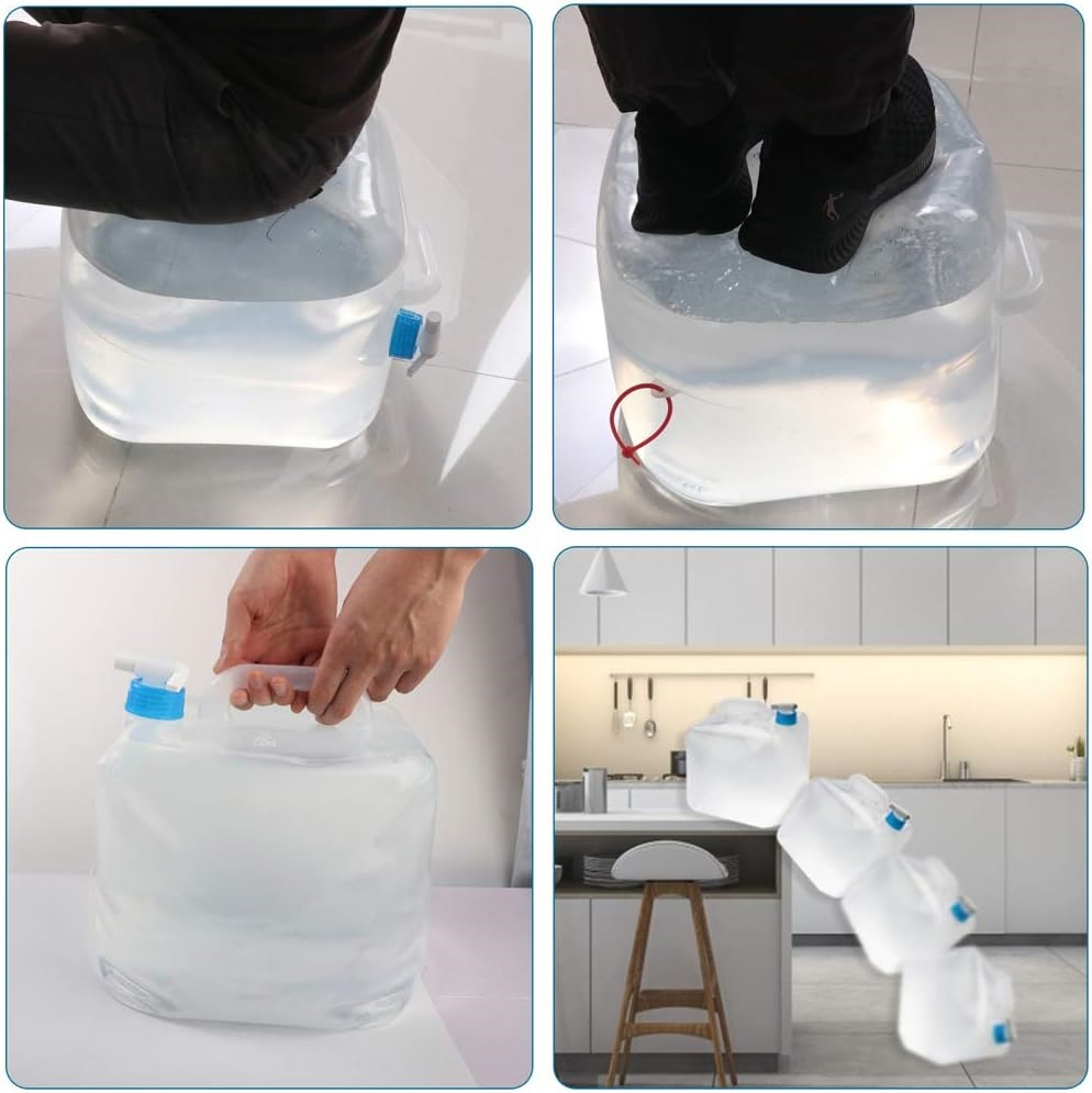 Outdoor Travel Folding 5.3 Gallon Water Bucket, LDPE Material