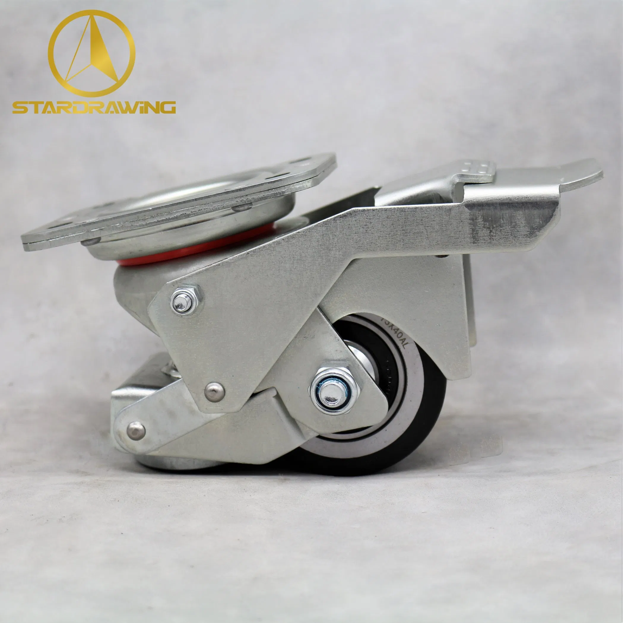 Stardrawing PU Casters Leveling Castors Foot Operation Push Down