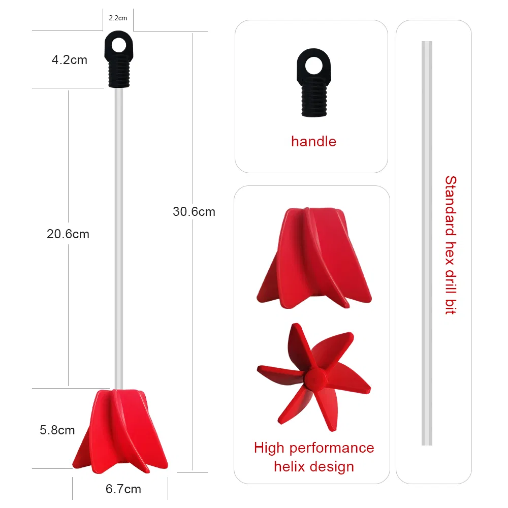 CNMI Epoxy Resin Hex Head Shafts Paint Mixer Rod Resin Mixer