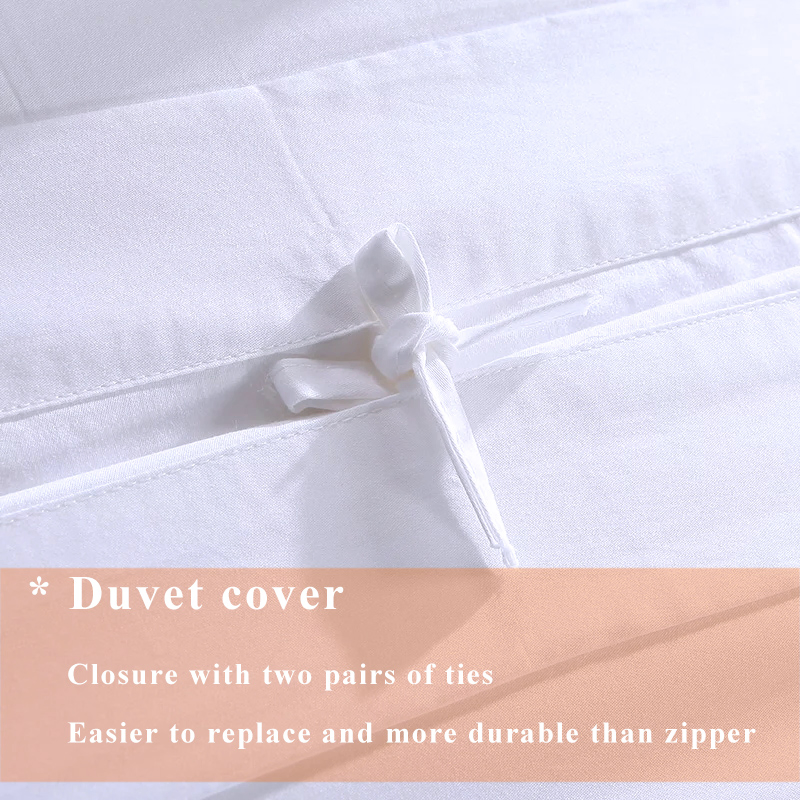 Wholesale Custom Size Breathable Hotel Bedding Set White Cotton Bed Sheet