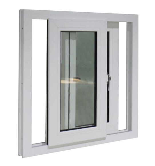 High Quality America Standards 88 Series Colorful Glass UPVC Sliding Window Vinyl Window with Fly Screen
