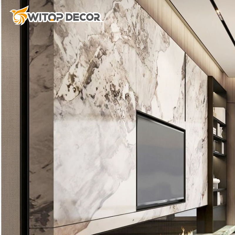 for Wall Panel Interior Decoration Marble UV Boards Waterproof Lightweight PVC Marble Sheet