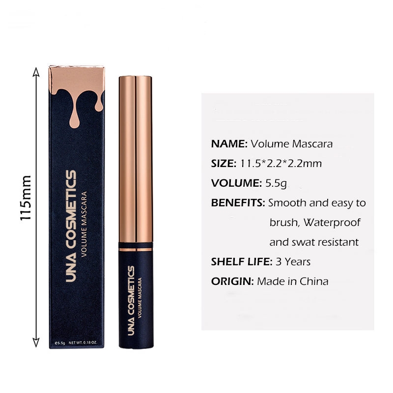 Custom Waterproof Non-Smudging Extension Black Thick Lengthening Eyelash Volume Mascara