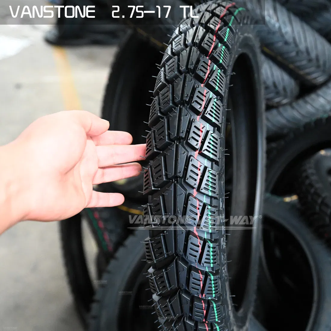 Мотошина бескамерная 2.75-17 VSTWAY