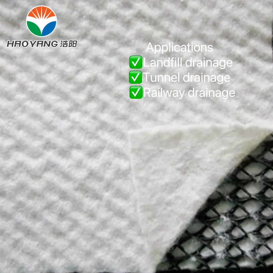 Wastewater Treatment Drainage Geonet, with PP Pet Geotectile