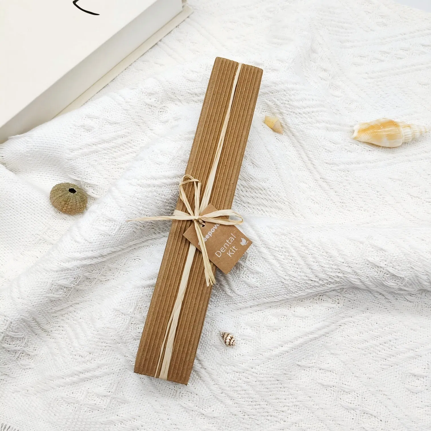 Wholesale Hotel Bamboo Toothbrush 100% Natural Biodegradable Eco-Friendly Corrugated Paper Box Packaging