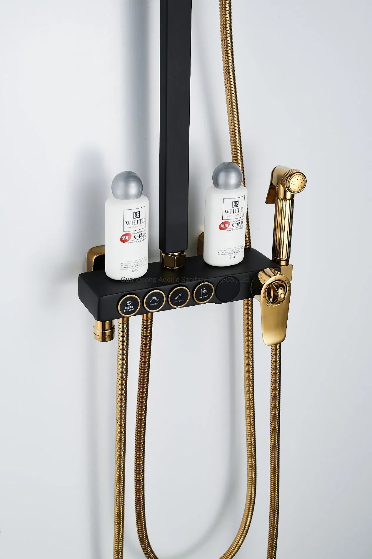 Golden Mixer Panel Bathroom Accessories Shower Set