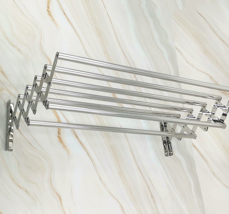 Stretch out and Draw Back Bathroom Fitting Accessories Towel Shelf Rack