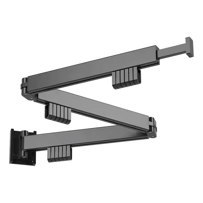 3-Arm Collapsible Retractable Laundry Clothes Drying Rack Expandable Foldable Wall Mounted Laundry Drying Clothes Storage Hanger Rack