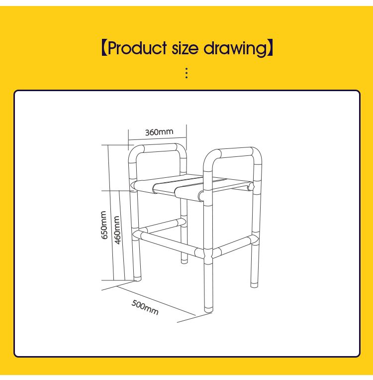 OEM Shower Chair Disabled Bathroom Chairs Plastic Removable Shower Seats for Elderly