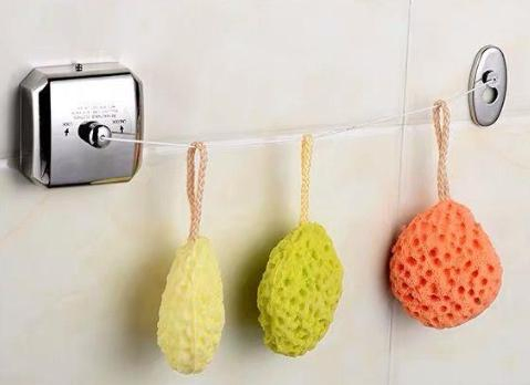 Stainless Steel Square Clothesline for Hotel Bathroom